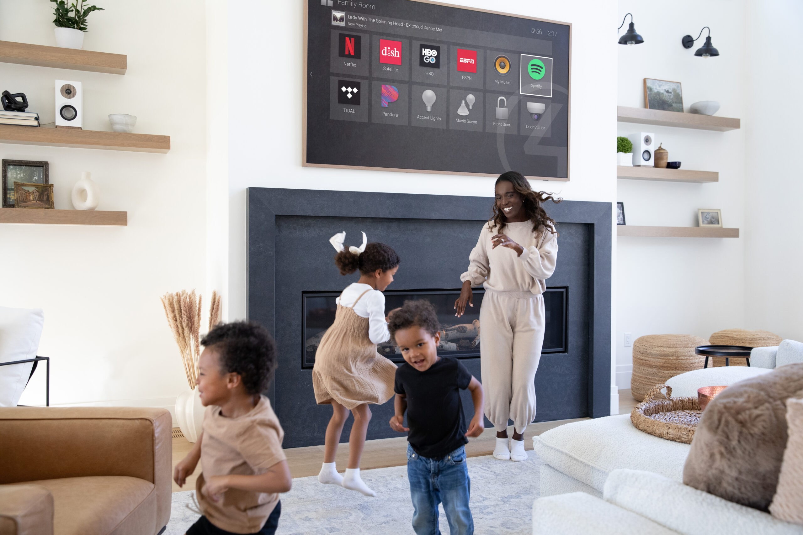 Control4 living room in a Northern New Jersey home