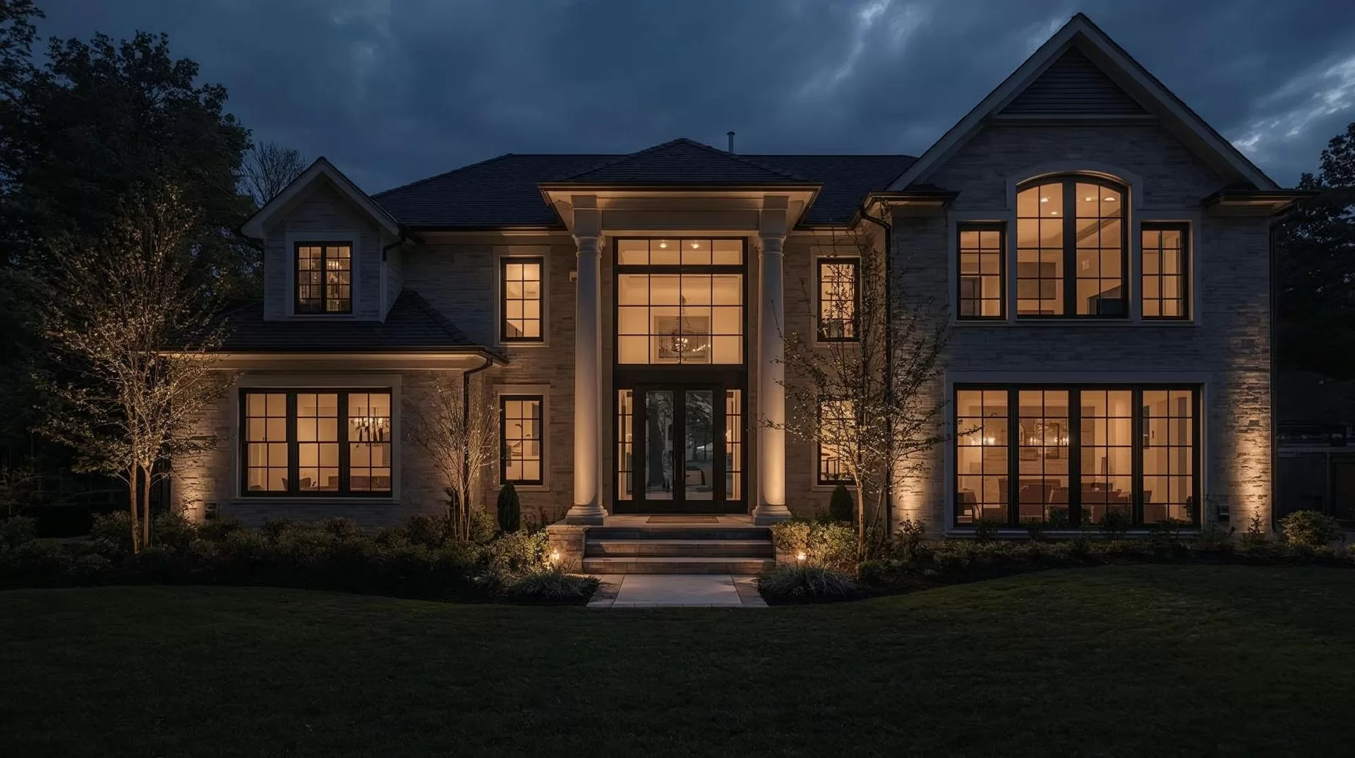 Smart home exterior in Franklin Lakes, New Jersey