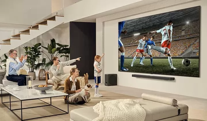 Large TV for gaming and sports